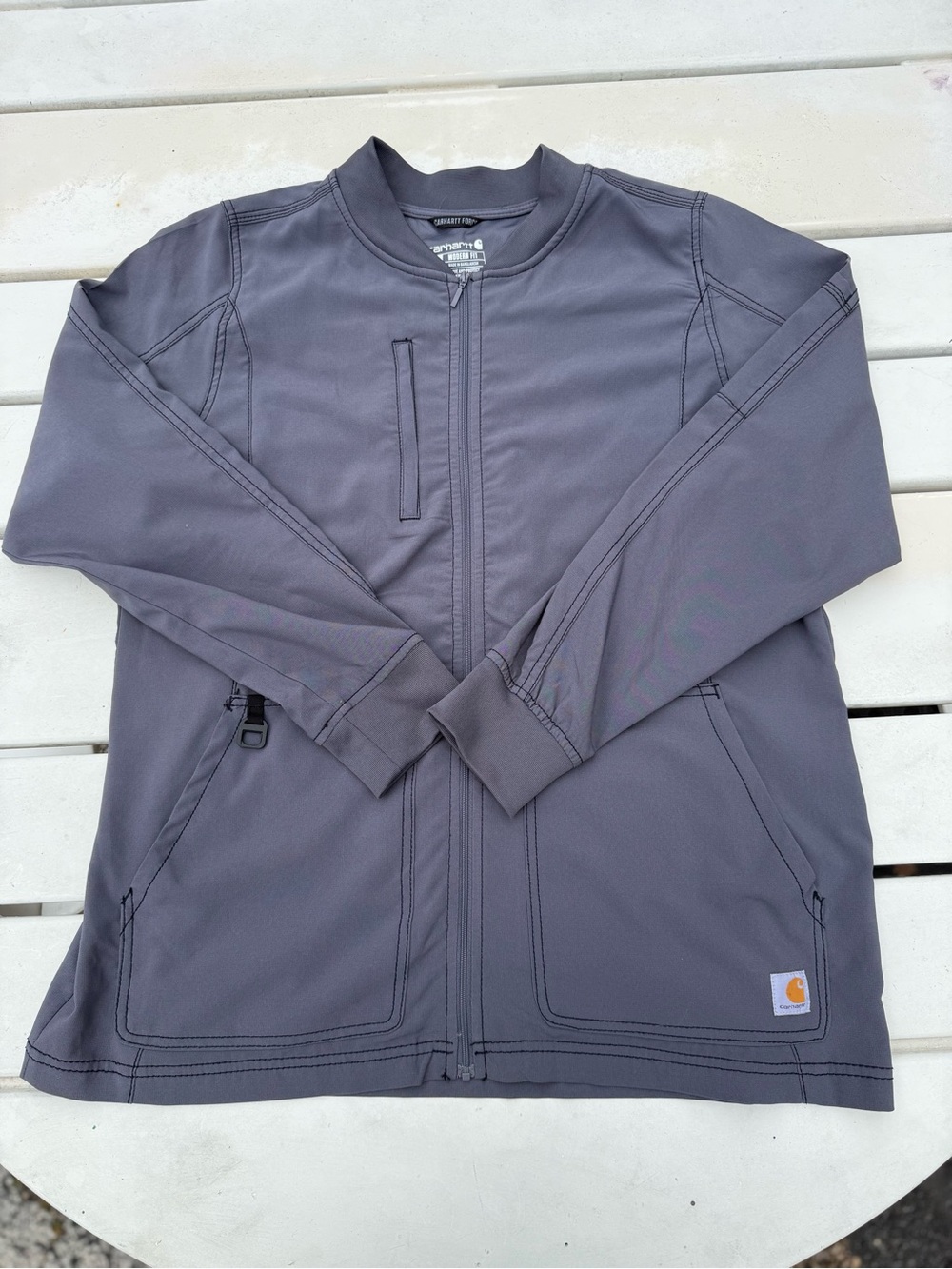 Carhartt Men's Dark Gray Lightweight Zip Shirt Jacket